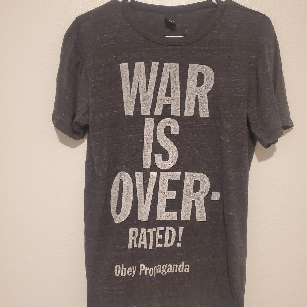 Obey T Shirt - War is Over - Rated - Medium - Rare